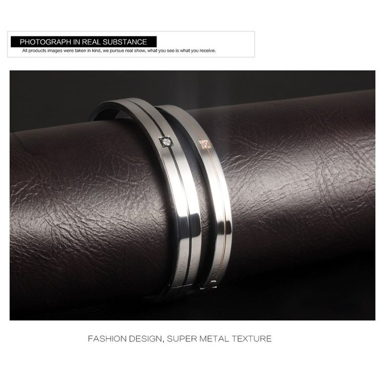 Wholesale 2018 New Fashion Stainless Steel Couples BraceletLovers TGSMB009 4