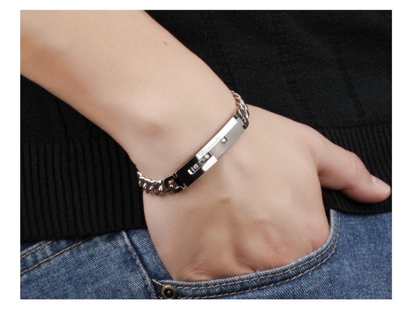 Wholesale 2018 New Fashion Stainless Steel Couples BraceletLovers TGSMB010 10