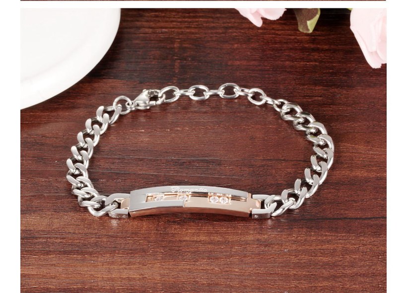 Wholesale 2018 New Fashion Stainless Steel Couples BraceletLovers TGSMB010 5