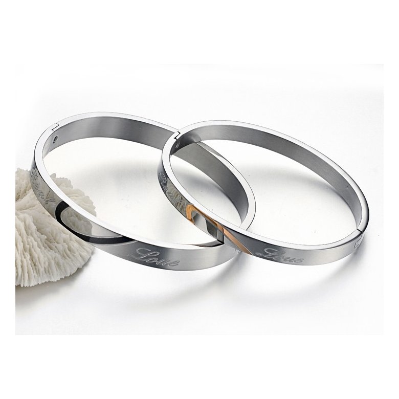 Wholesale New Fashion Stainless Steel Couples BraceletLovers TGSMB046 1