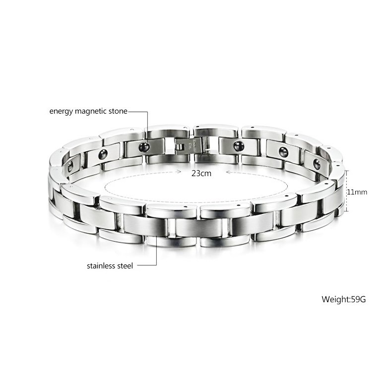 Wholesale Fashion free shipping Stainless steel magnetic bracelet TGSMB052 3