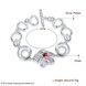 Wholesale Trendy Silver Geometric wreath Red Glass Bracelet TGSPB167 0 small