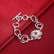Wholesale Trendy Silver Geometric wreath Red Glass Bracelet TGSPB167 2 small