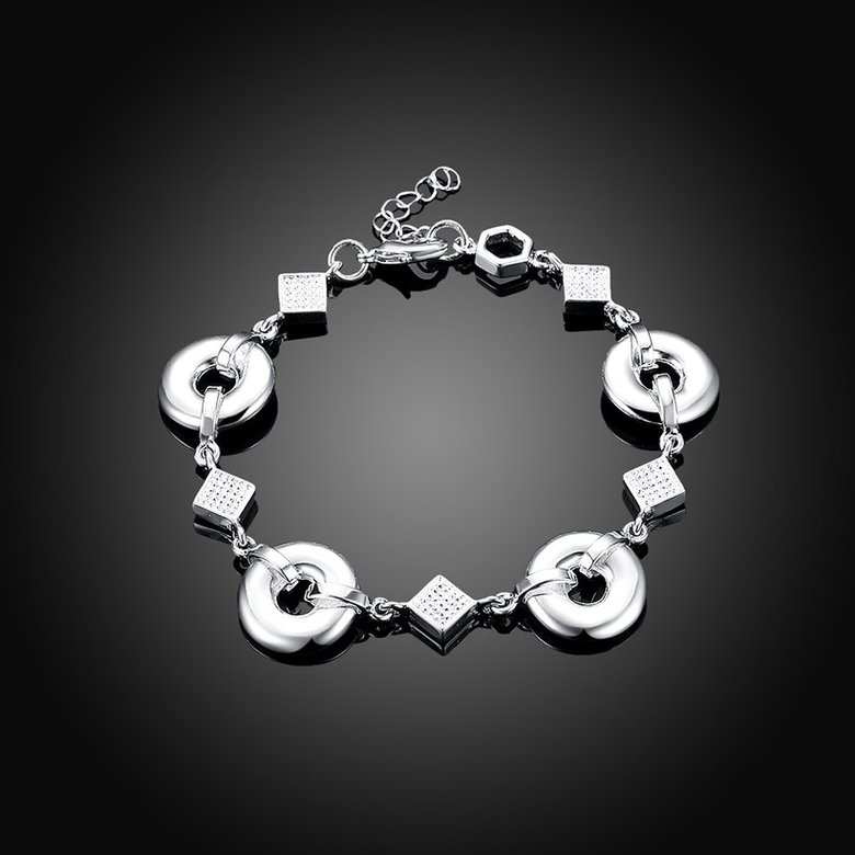 Wholesale Trendy Silver Round Bracelet TGSPB169 1