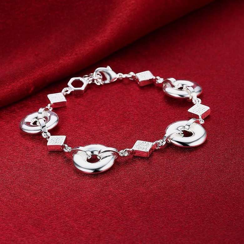 Wholesale Trendy Silver Round Bracelet TGSPB169 2