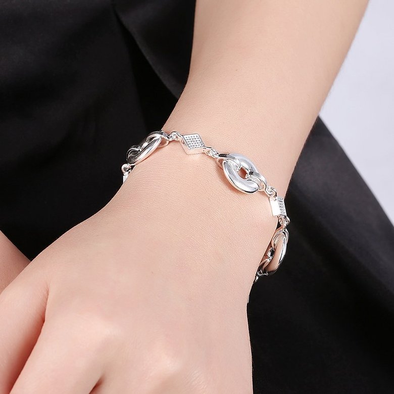 Wholesale Trendy Silver Round Bracelet TGSPB169 3