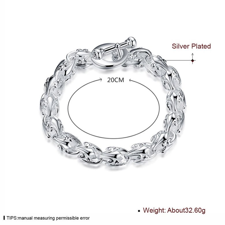 Wholesale Trendy Silver Hollow out flowers Bracelet TGSPB175 0