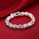 Wholesale Trendy Silver Hollow out flowers Bracelet TGSPB175 2 small