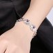 Wholesale Trendy Silver Plant 8 Flower Red Glass Bracelet TGSPB186 3 small