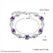 Wholesale Trendy Silver Geometric Purple Glass Bracelet TGSPB194 0 small