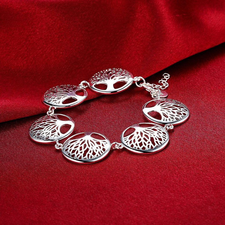 Wholesale FashionTree of Life Silver Bracelet TGSPB202 2