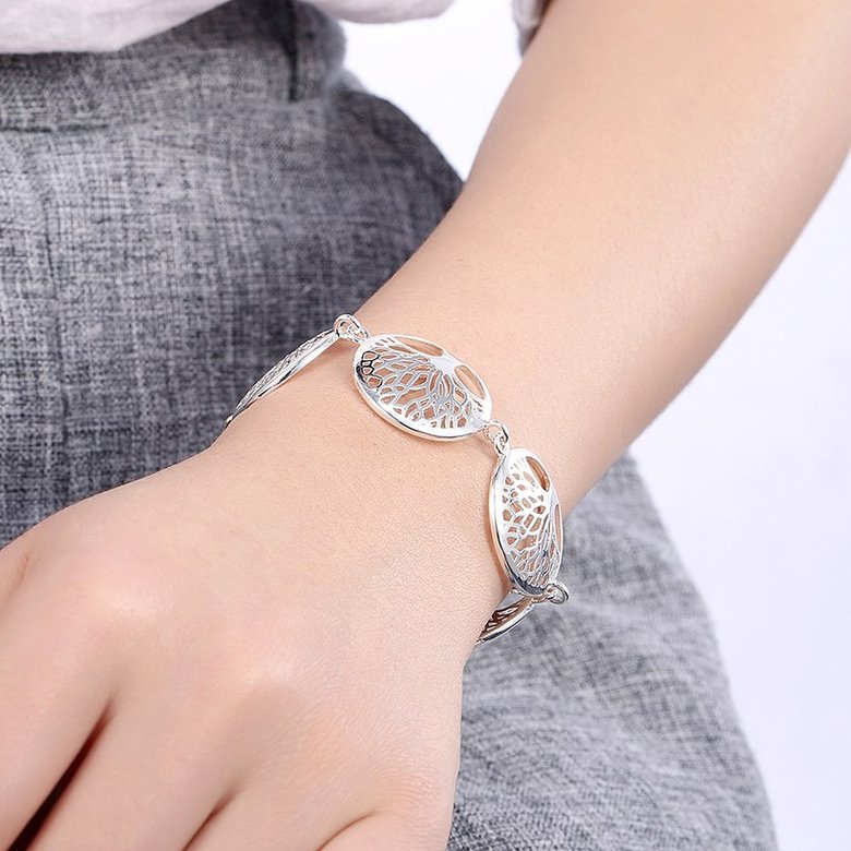 Wholesale FashionTree of Life Silver Bracelet TGSPB202 3