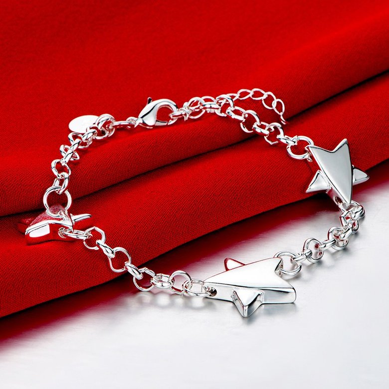 Wholesale Classic Stars Silver Bracelet TGSPB206 1