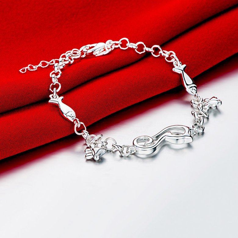 Wholesale Classic Silver Animal CatFish Bracelet TGSPB216 1