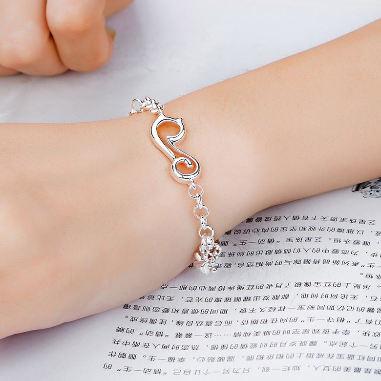 Wholesale Classic Silver Animal CatFish Bracelet TGSPB216 2