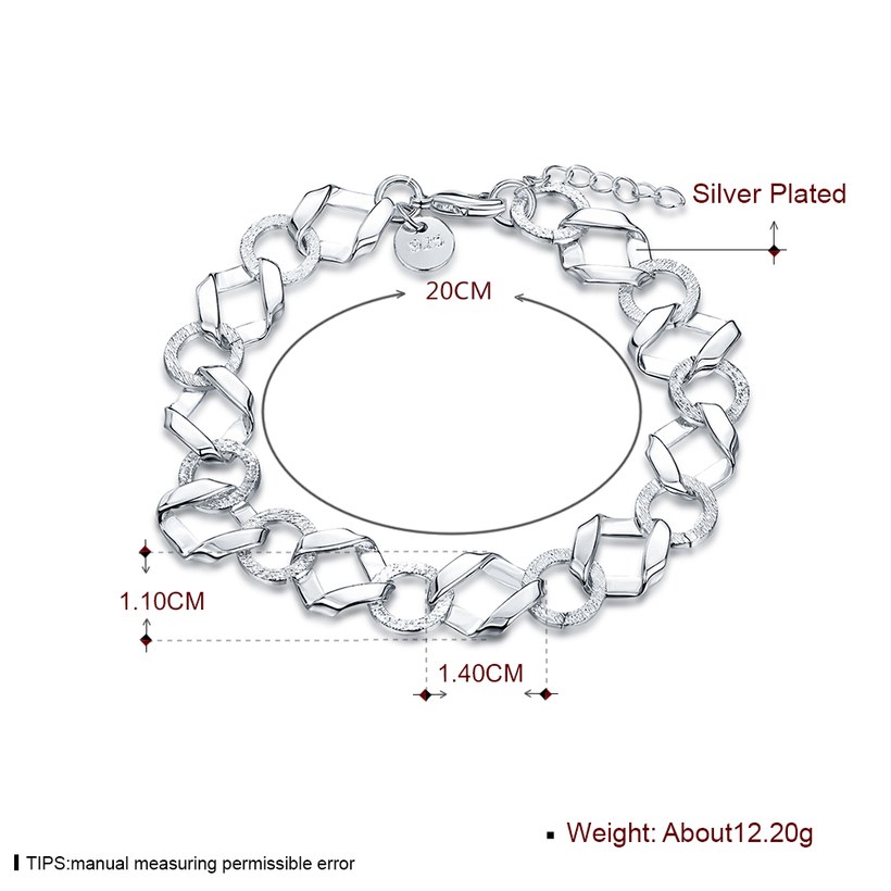 Wholesale Classic Silver Round Bracelet TGSPB220 0