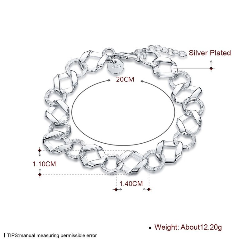 Wholesale Classic Silver Round Bracelet TGSPB220 0