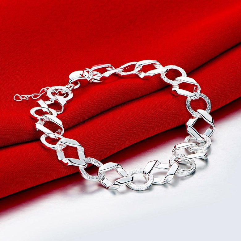 Wholesale Classic Silver Round Bracelet TGSPB220 1