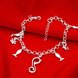 Wholesale Classic Silver Animal Cat Fish Bracelet TGSPB221 2 small