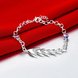 Wholesale Classic Silver Water Drop fishbone Purple CZ Bracelet TGSPB229 1 small