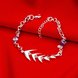 Wholesale Classic Silver Water Drop fishbone Purple CZ Bracelet TGSPB229 2 small