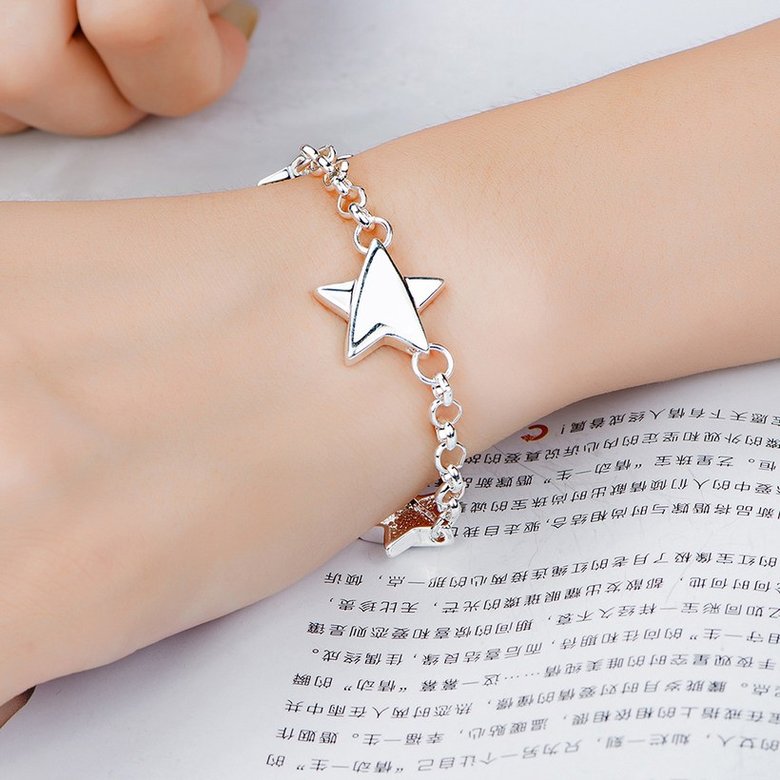 Wholesale Classic Silver Star Bracelet TGSPB231 3