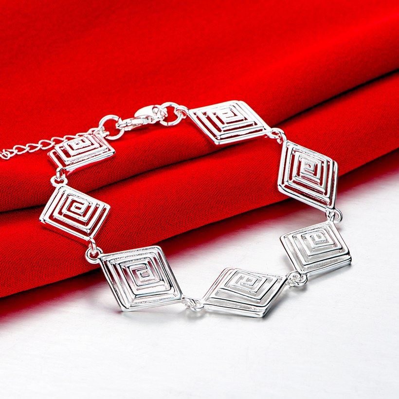 Wholesale Trendy Silver Geometric Bracelet TGSPB263 1