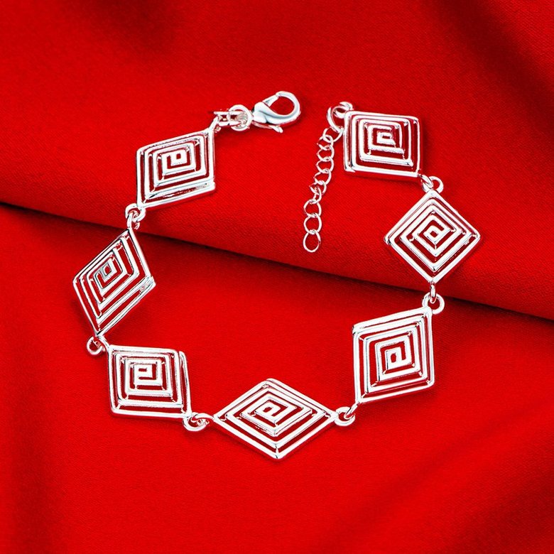 Wholesale Trendy Silver Geometric Bracelet TGSPB263 2