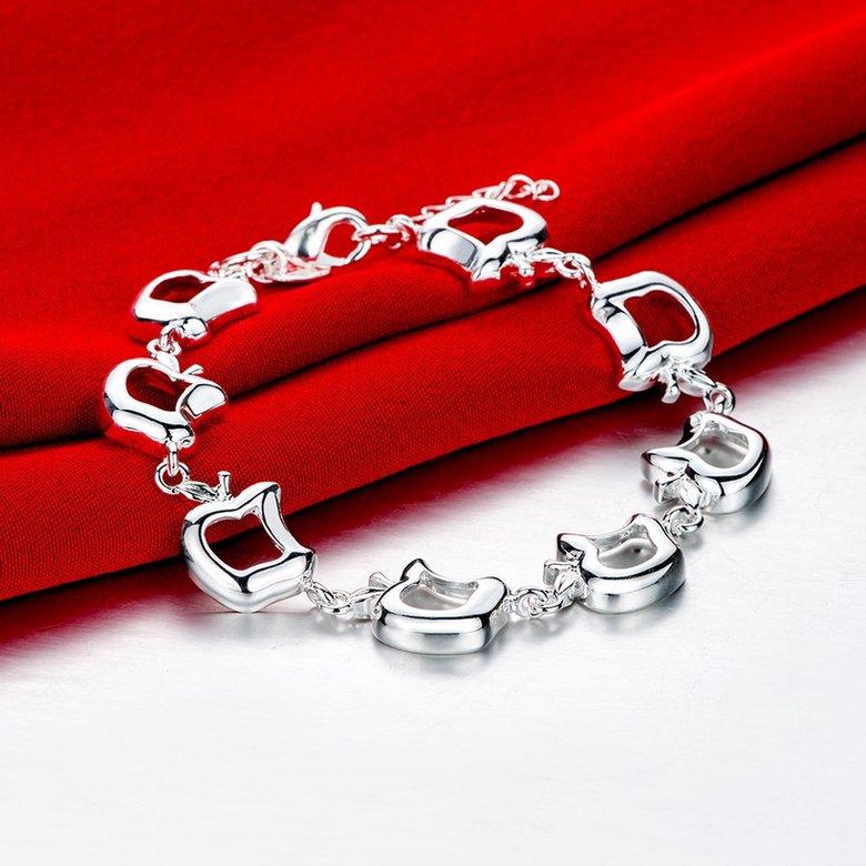 Wholesale Trendy Silver Plant Apple Bracelet TGSPB271 1