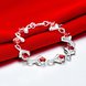 Wholesale Trendy Silver Beta letters Water Drop Red CZ Bracelet TGSPB276 1 small