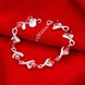 Wholesale Trendy Silver Beta letters Water Drop Red CZ Bracelet TGSPB276 2 small