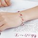 Wholesale Trendy Silver Beta letters Water Drop Red CZ Bracelet TGSPB276 3 small