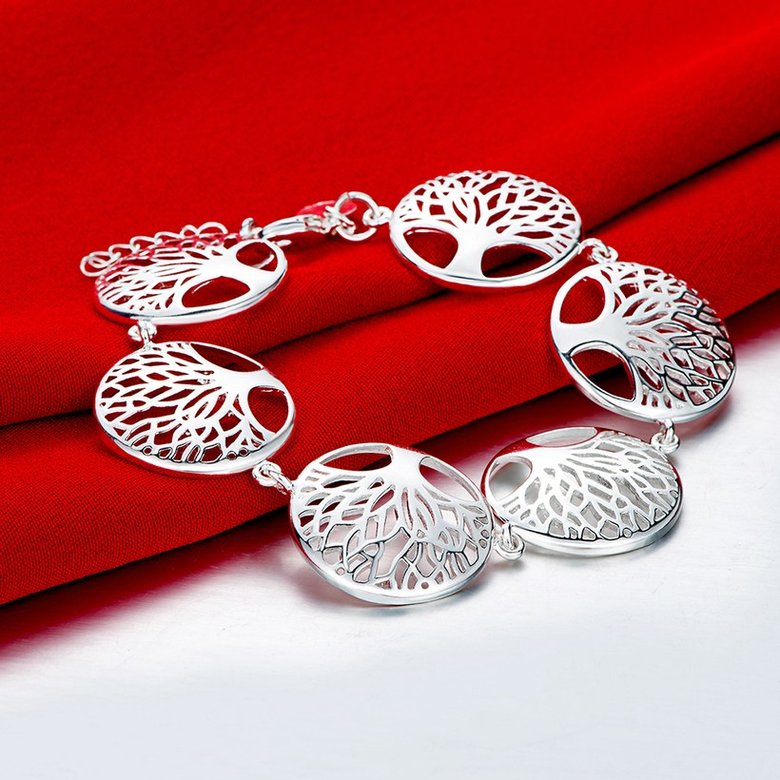 Wholesale Trendy Silver Tree of Life Bracelet TGSPB279 1