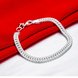 Wholesale Fashion Flat snake bone Silver Bracelet TGSPB291 1 small