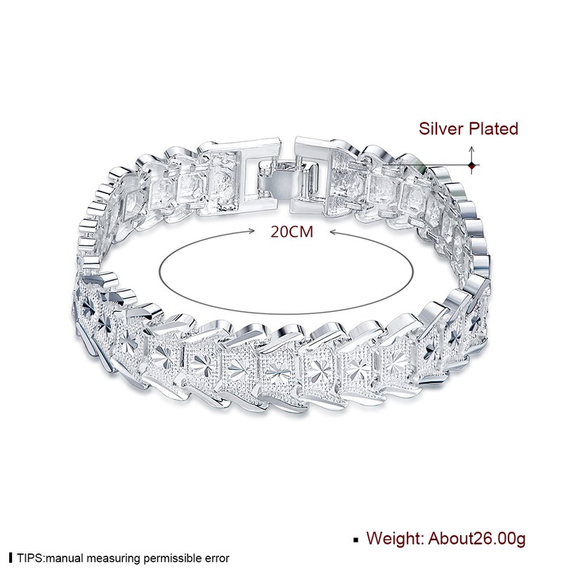 Wholesale Trendy Silver Round Bracelet TGSPB295 0