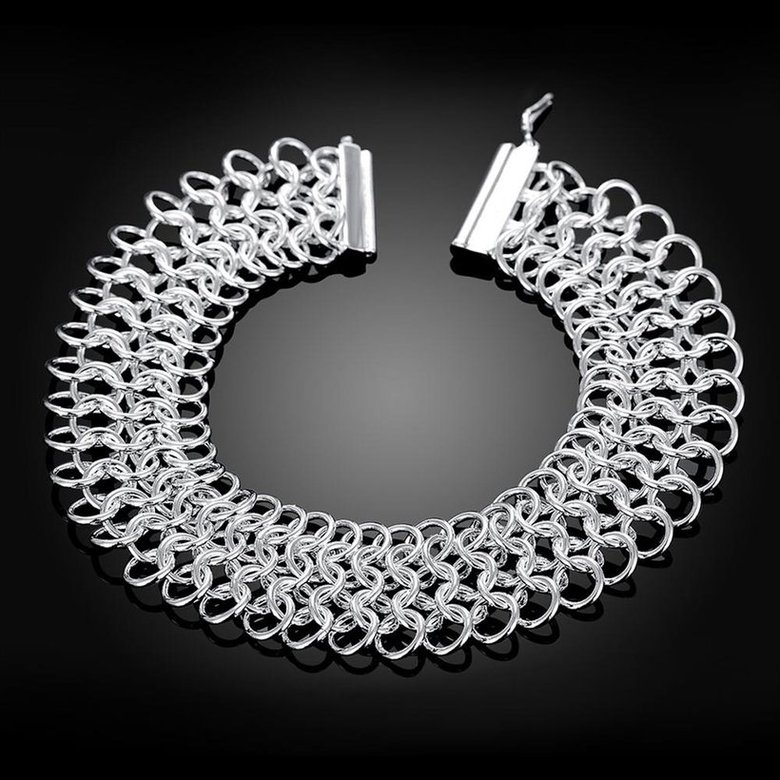 Wholesale Romantic Silver Round Bracelet TGSPB354 1