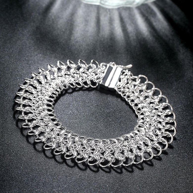 Wholesale Romantic Silver Round Bracelet TGSPB354 4