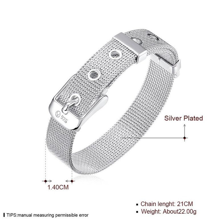 Wholesale Classic Silver Round Bracelet TGSPB356 0