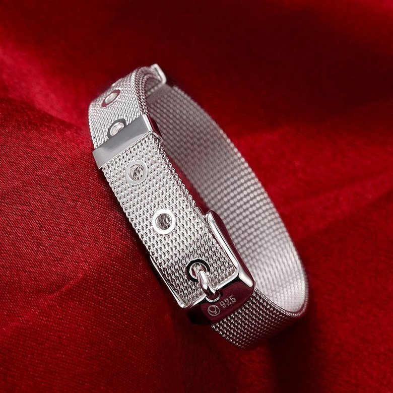 Wholesale Classic Silver Round Bracelet TGSPB356 2