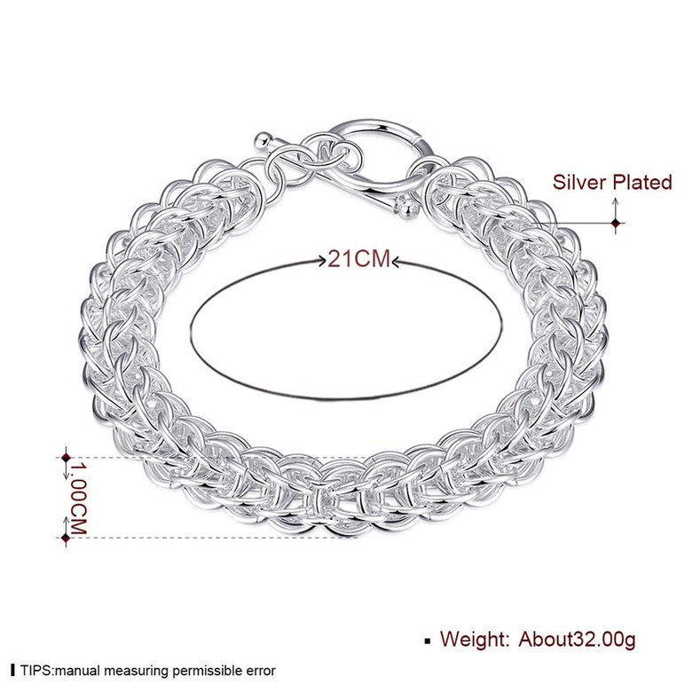 Wholesale Classic Silver Round Bracelet TGSPB362 1