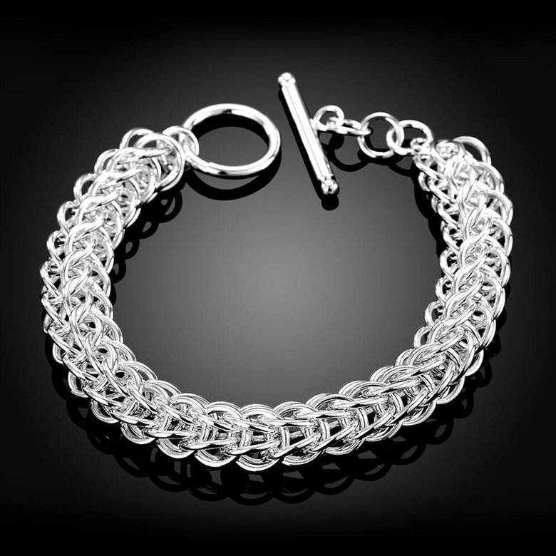 Wholesale Classic Silver Round Bracelet TGSPB362 2
