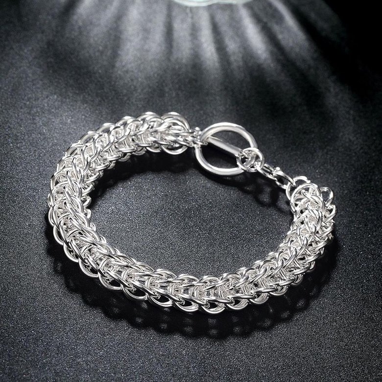 Wholesale Classic Silver Round Bracelet TGSPB362 4