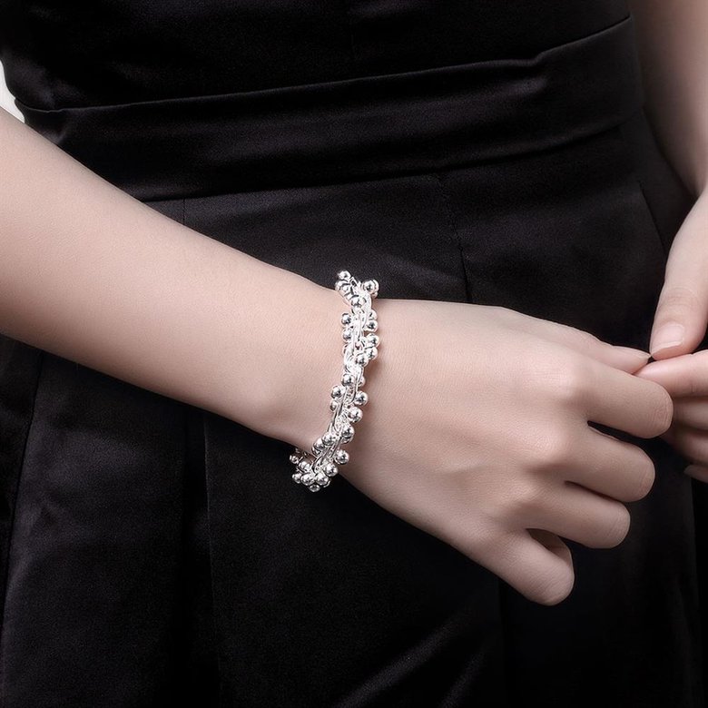 Wholesale Classic Silver Ball Bracelet TGSPB366 1