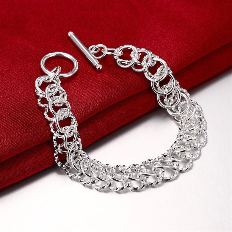 Wholesale Classic Silver Round Bracelet TGSPB369 2