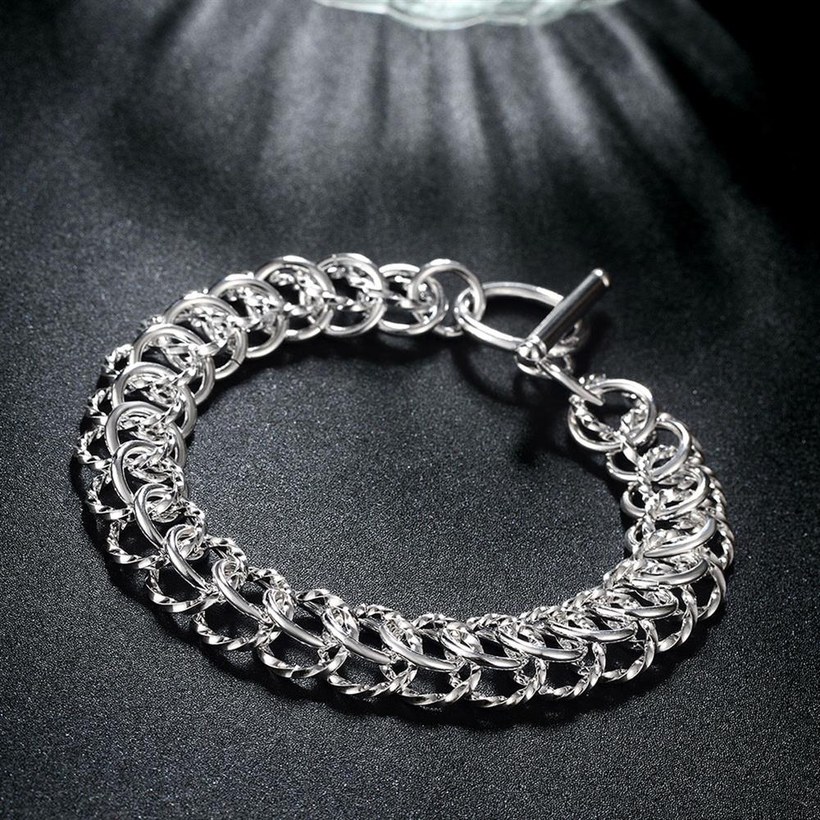 Wholesale Classic Silver Round Bracelet TGSPB369 5