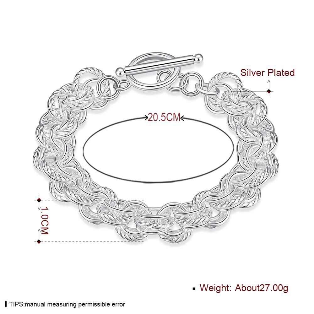 Wholesale Trendy Silver Round Bracelet TGSPB372 0