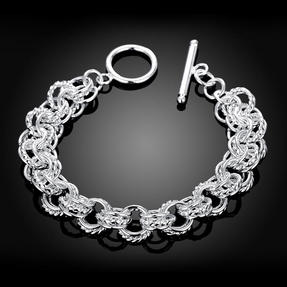 Wholesale Trendy Silver Round Bracelet TGSPB372 1