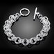 Wholesale Trendy Silver Round Bracelet TGSPB372 1 small