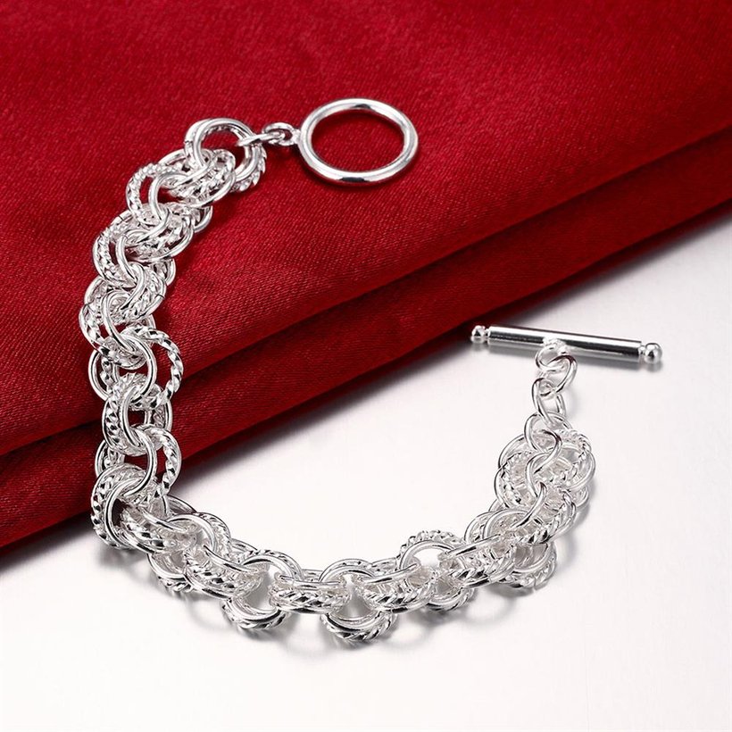 Wholesale Trendy Silver Round Bracelet TGSPB372 5