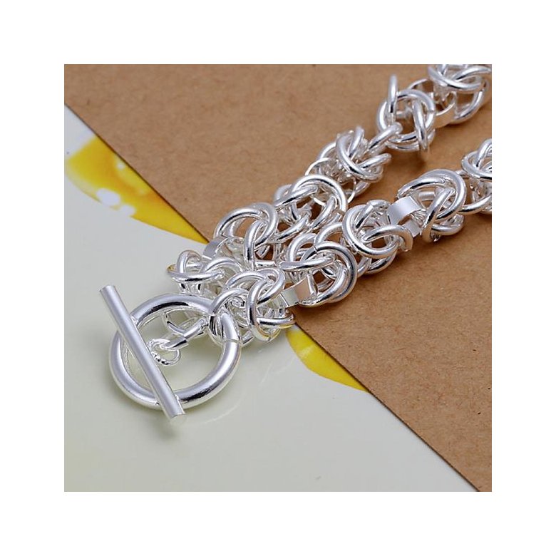 Wholesale Trendy Silver Round Bracelet TGSPB390 0